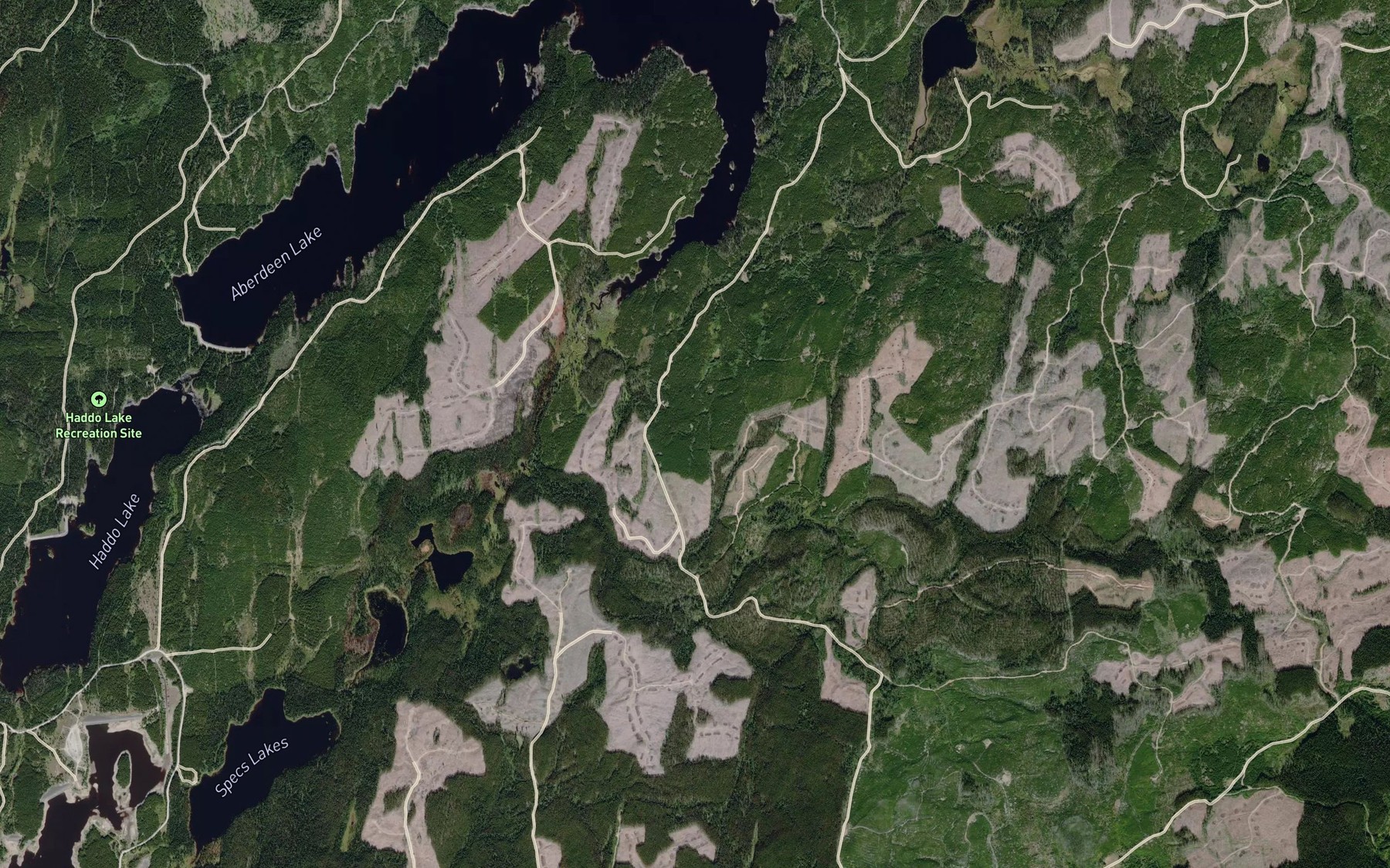 Satellite map of the Heart Creek