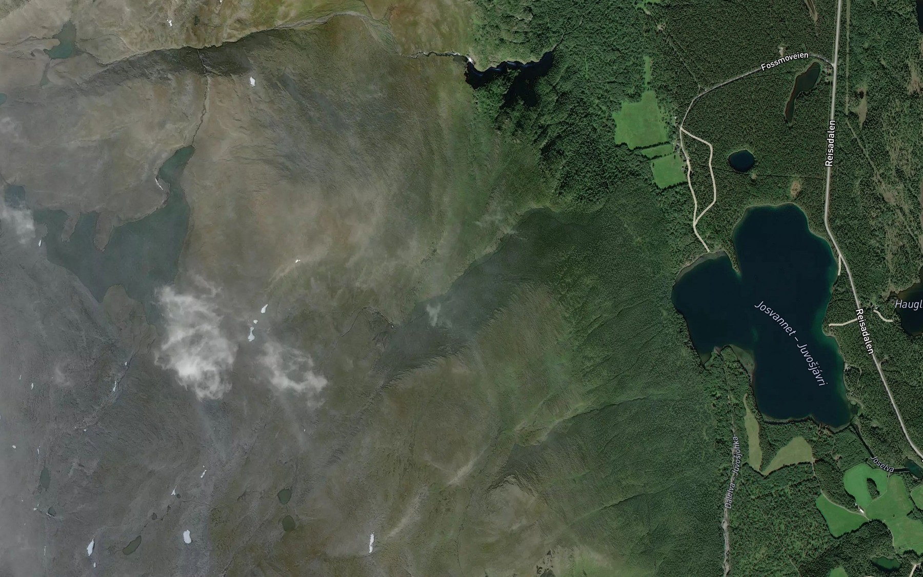Satellite map of the Torrskardelva