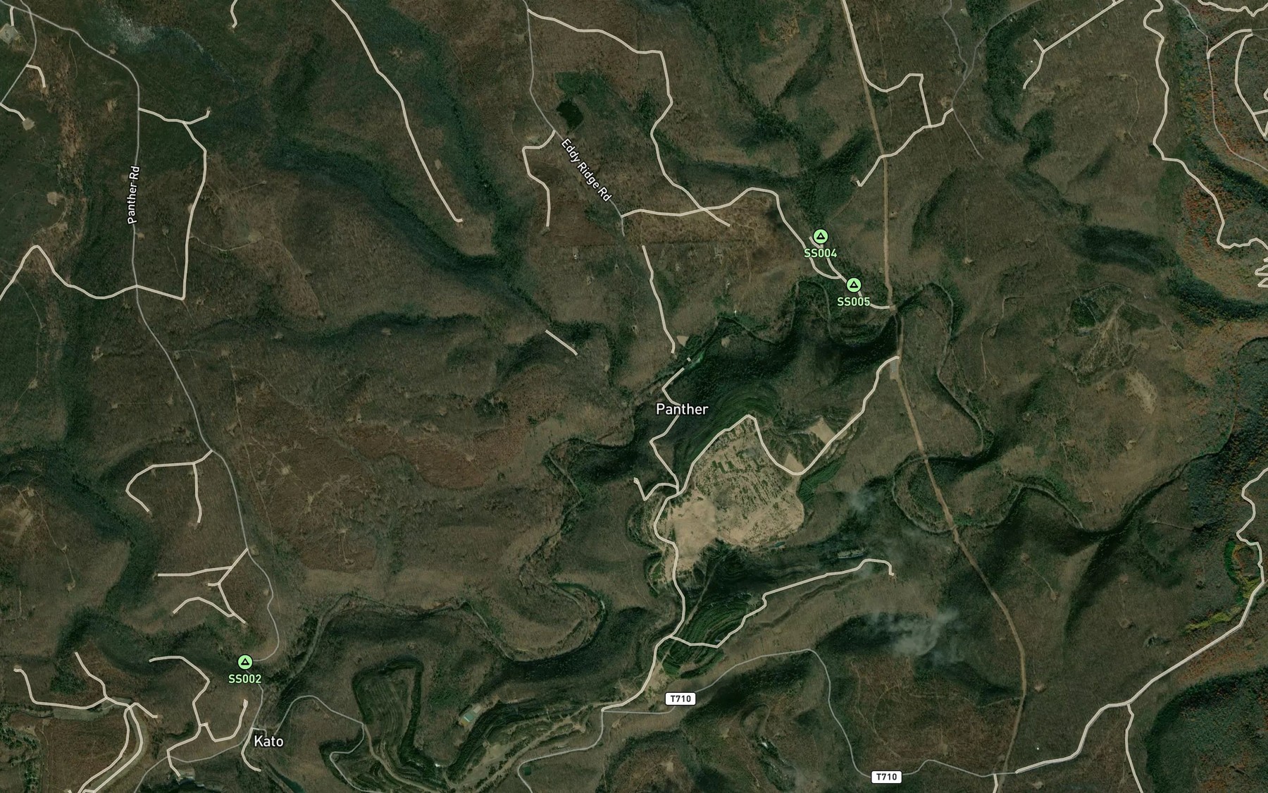 Satellite map of the Panther Run
