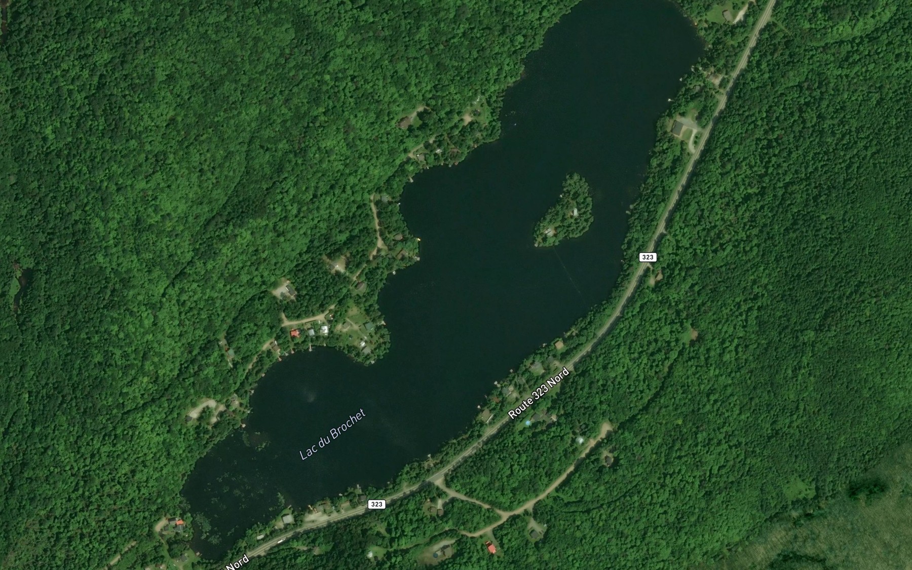 Satellite map of the Lac du Brochet