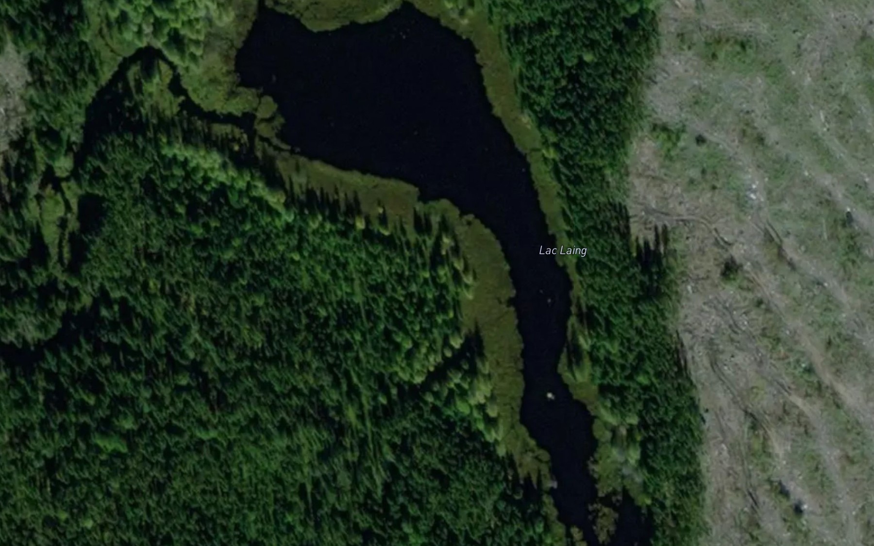 Satellite map of the Lac Laing
