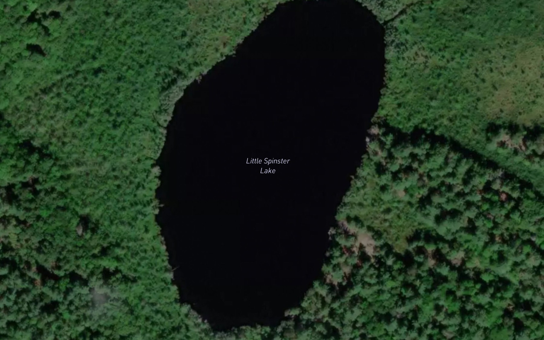 Satellite map of the Little Spinster Lake