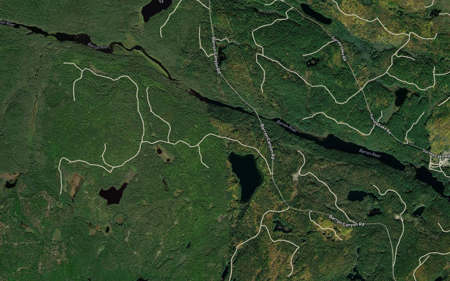Satellite map of the Number One Creek
