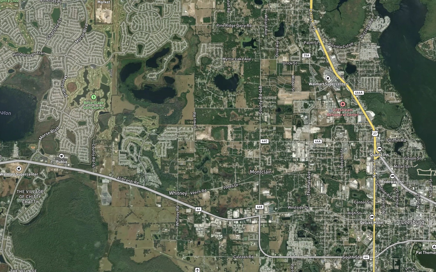 Satellite map of the Brooks Lake