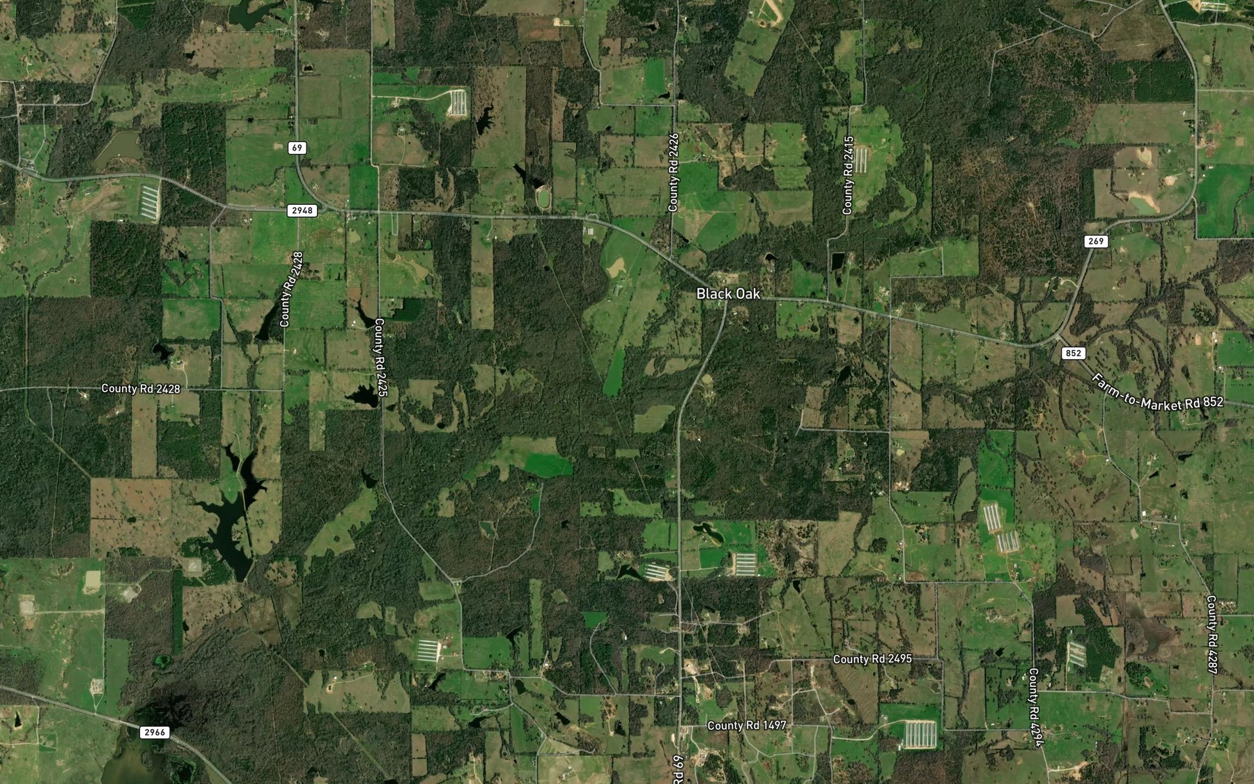 Satellite map of the Brier Branch