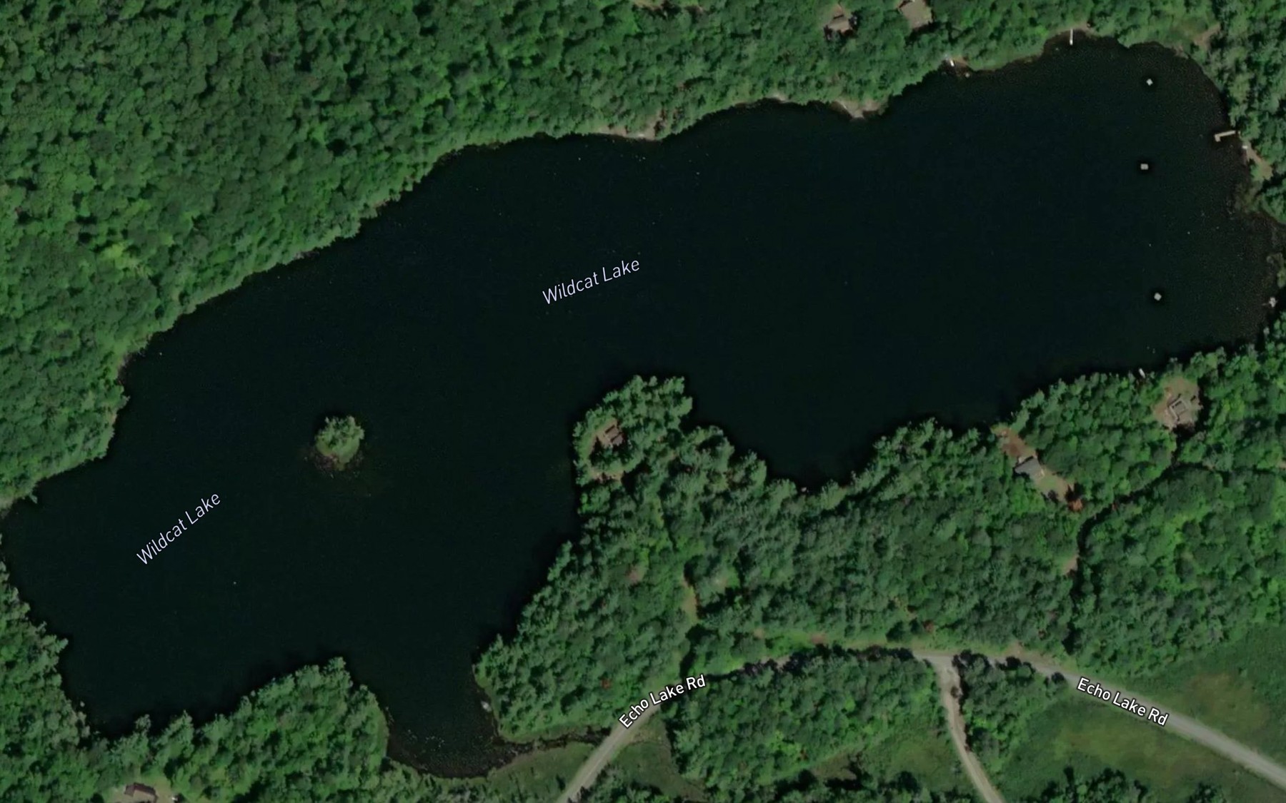 Satellite map of the Wildcat Lake