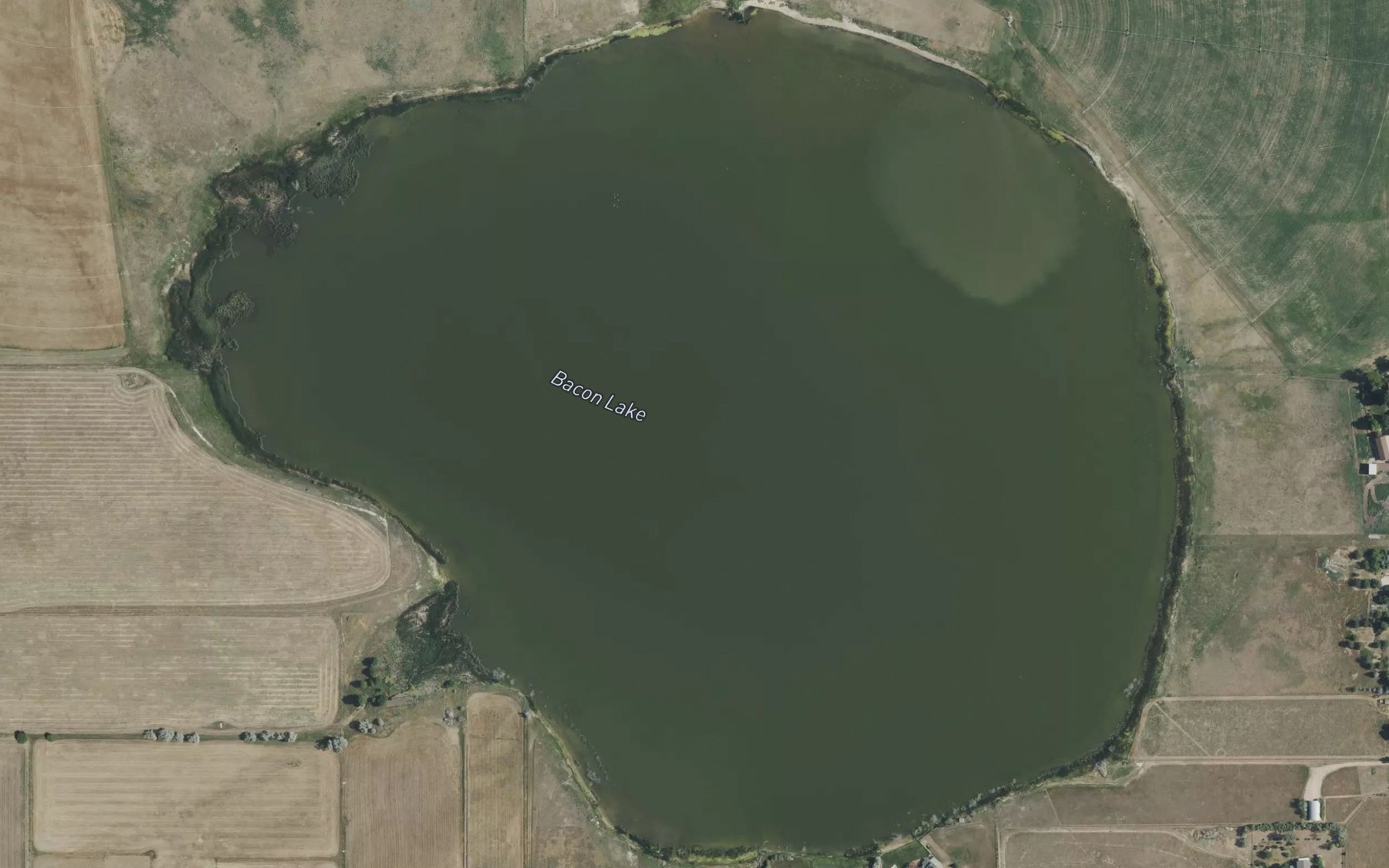 Satellite map of the Bacon Lake