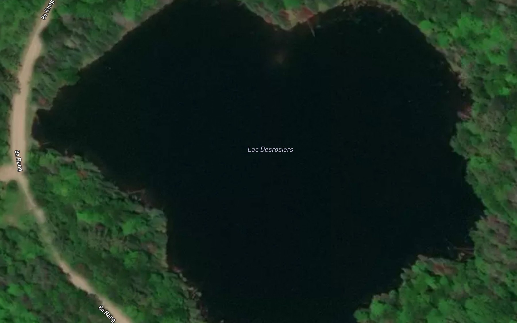 Satellite map of the Lac Desrosiers