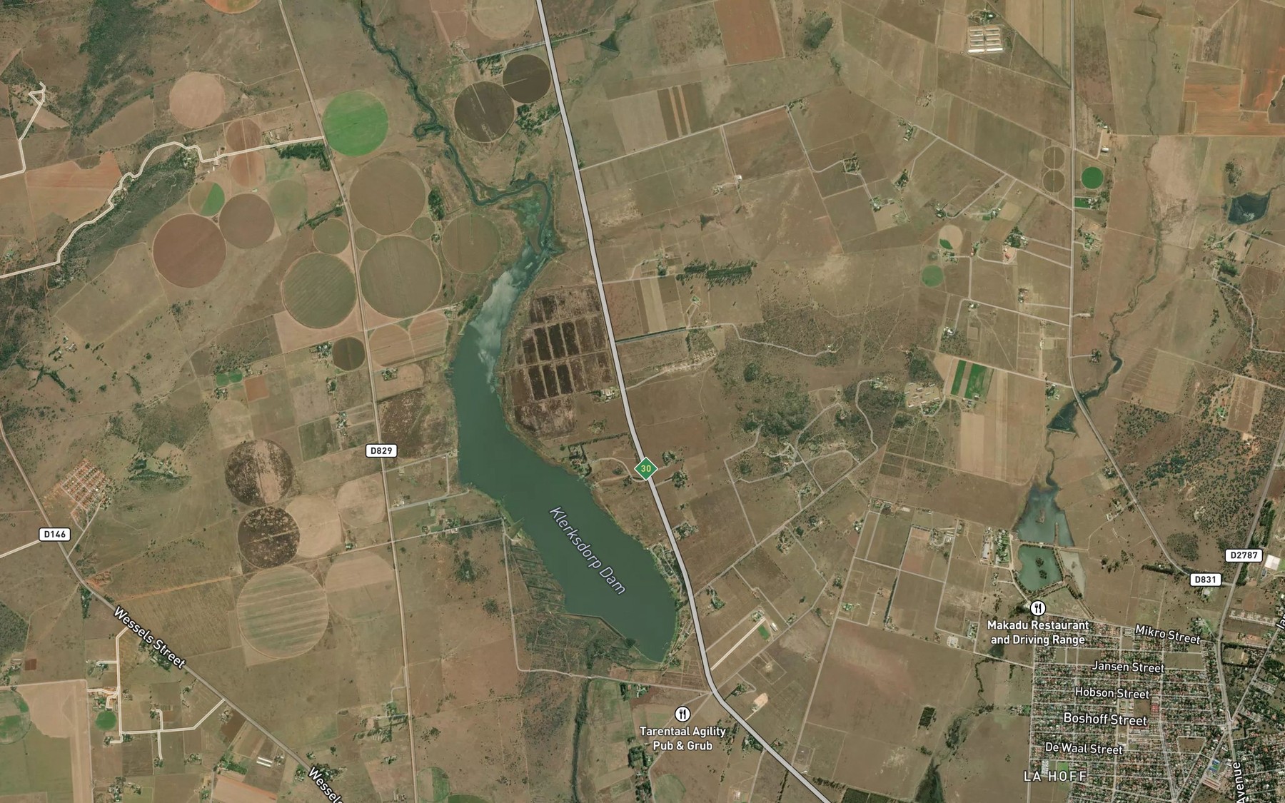 Satellite map of the Kafferskraaldam