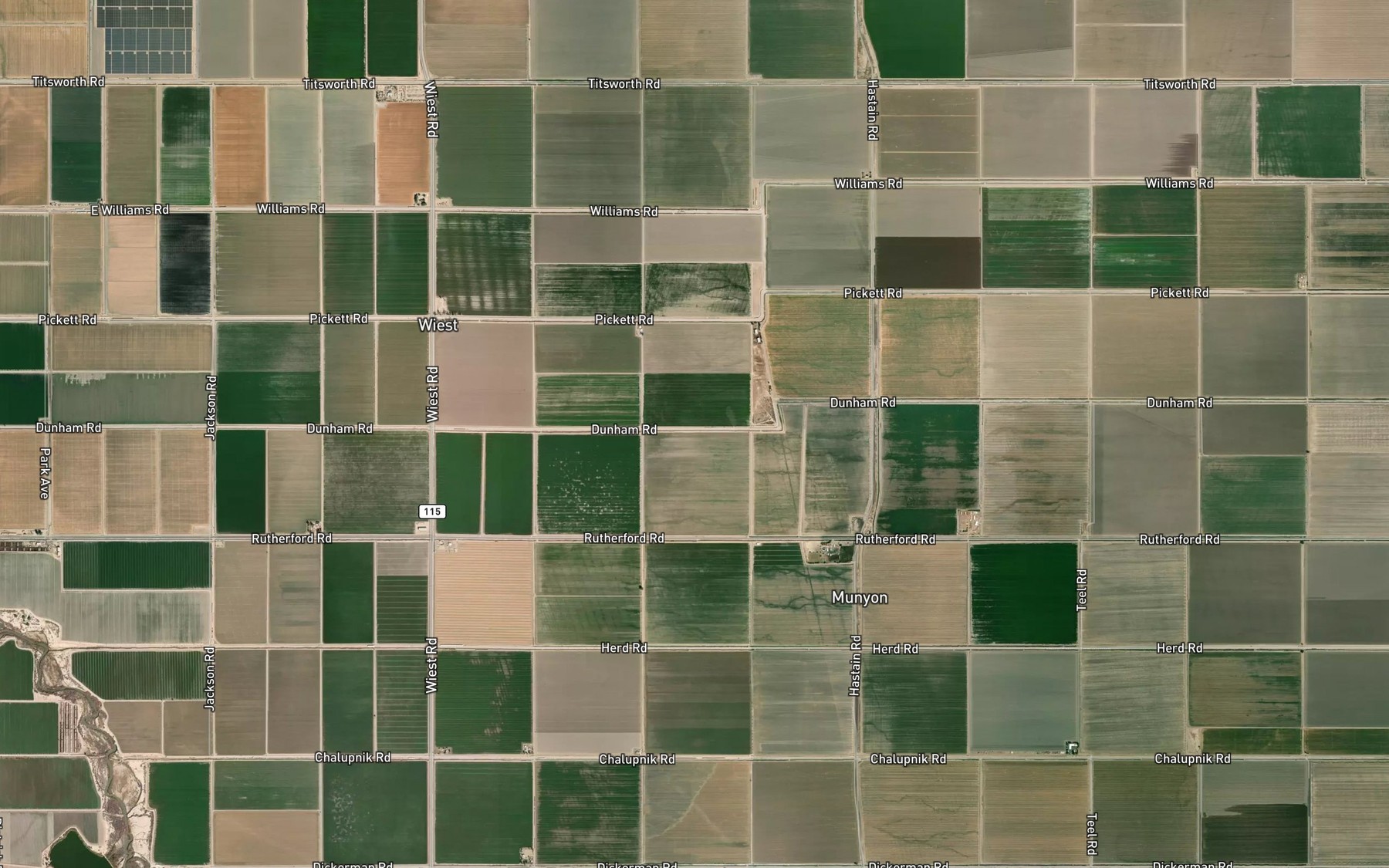 Satellite map of the Malva Drain
