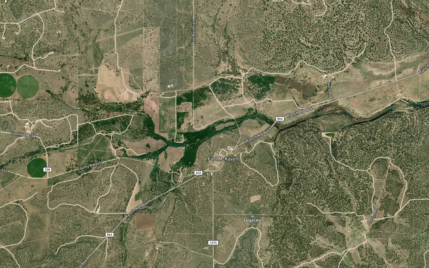 Satellite map of the Little Lake