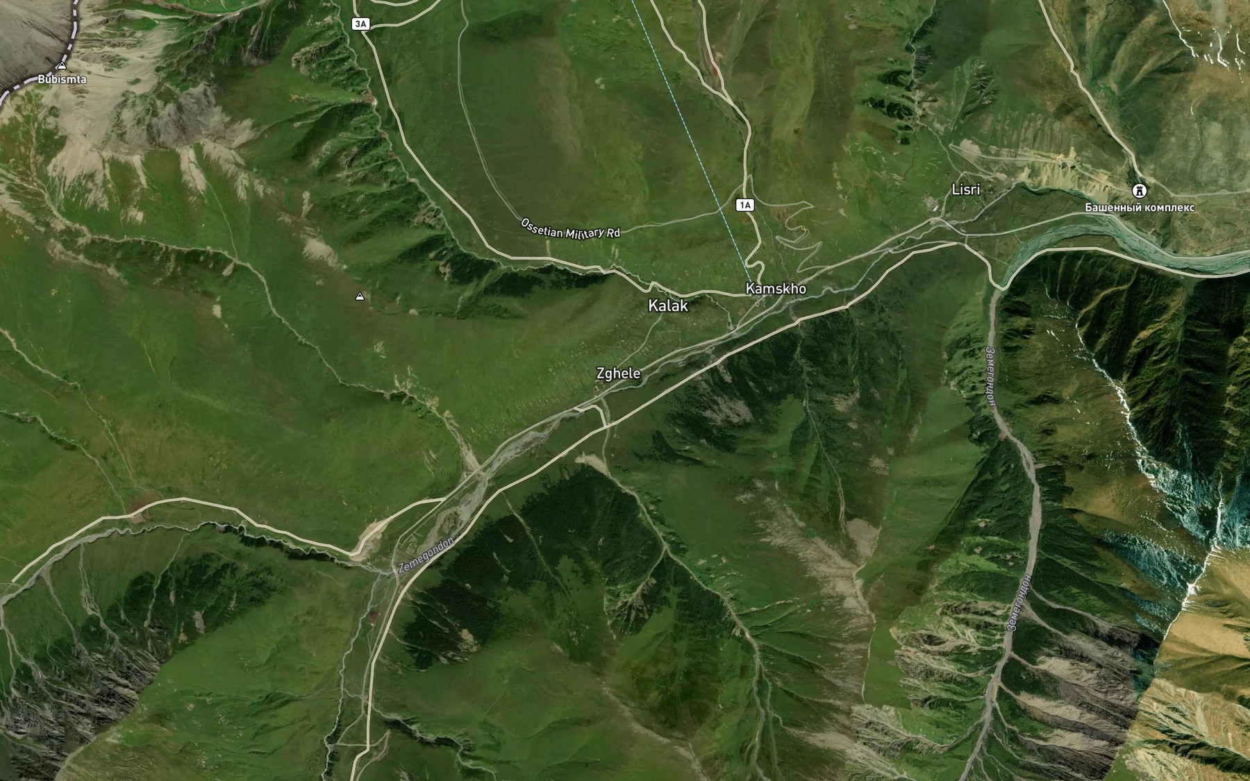 Satellite map of the Zemegondon