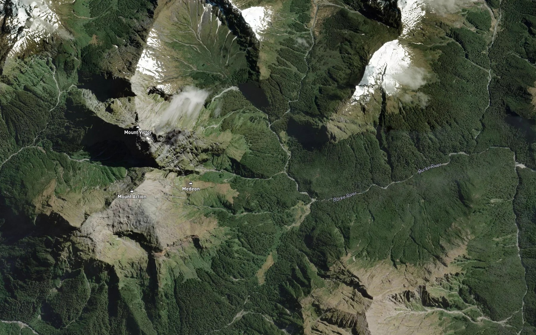 Satellite map of the Hope Creek