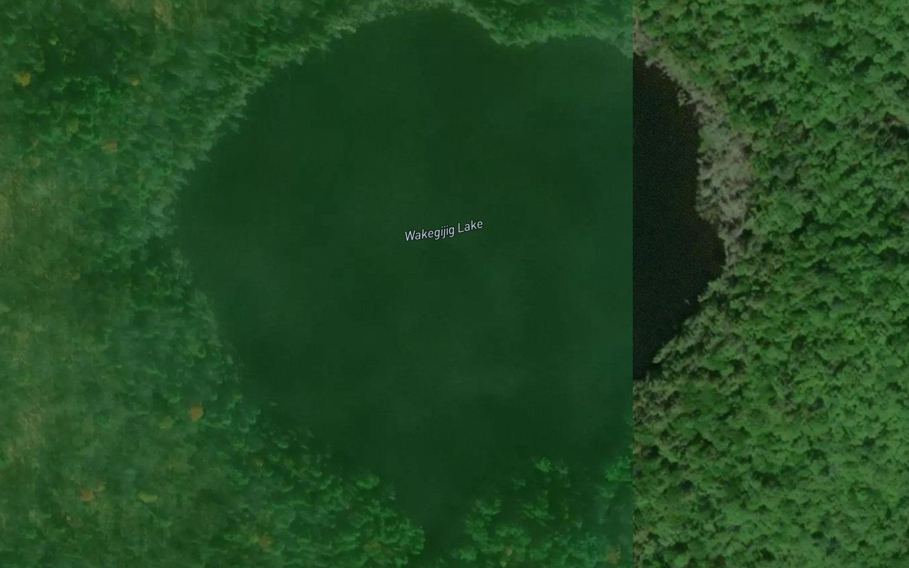 Satellite map of the Wakegijig Lake