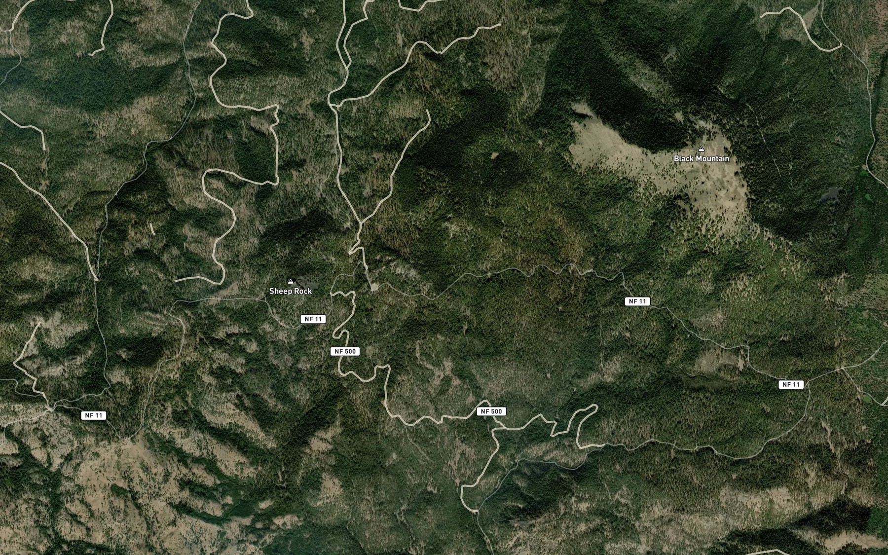 Satellite map of the Spud Spring