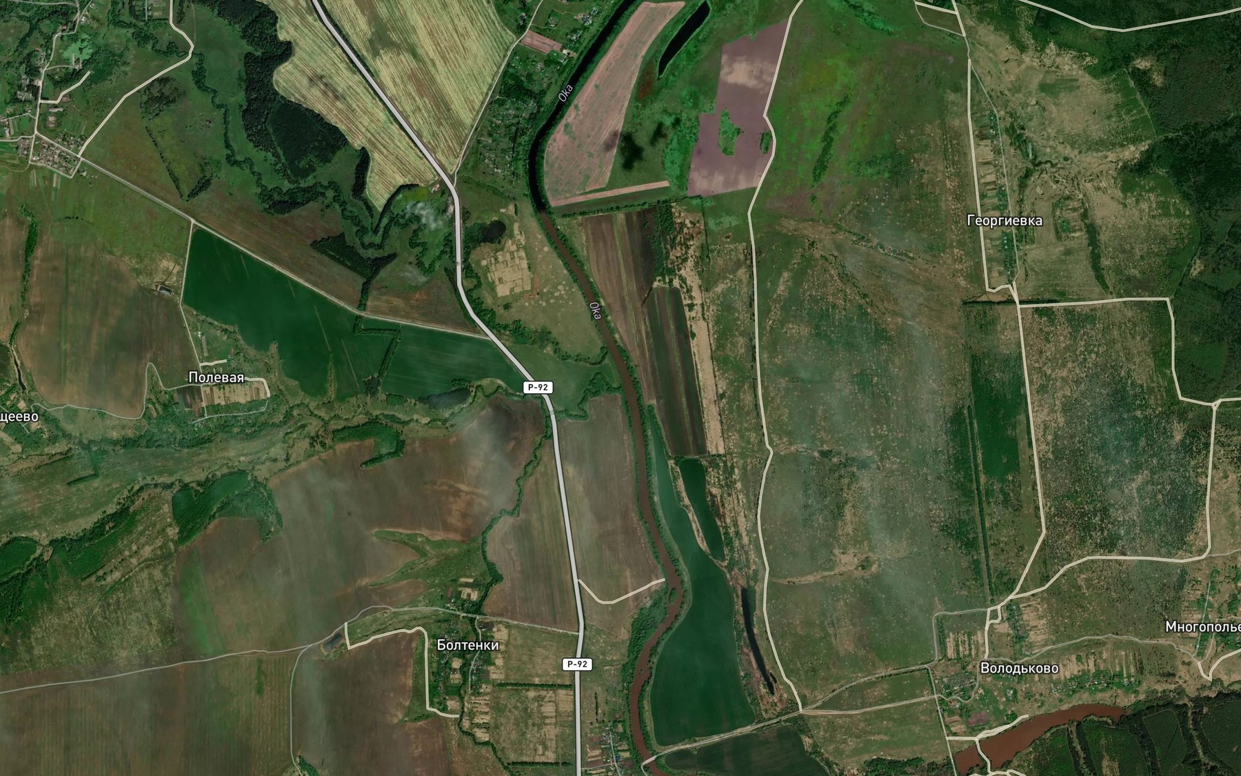 Satellite map of the Setukha