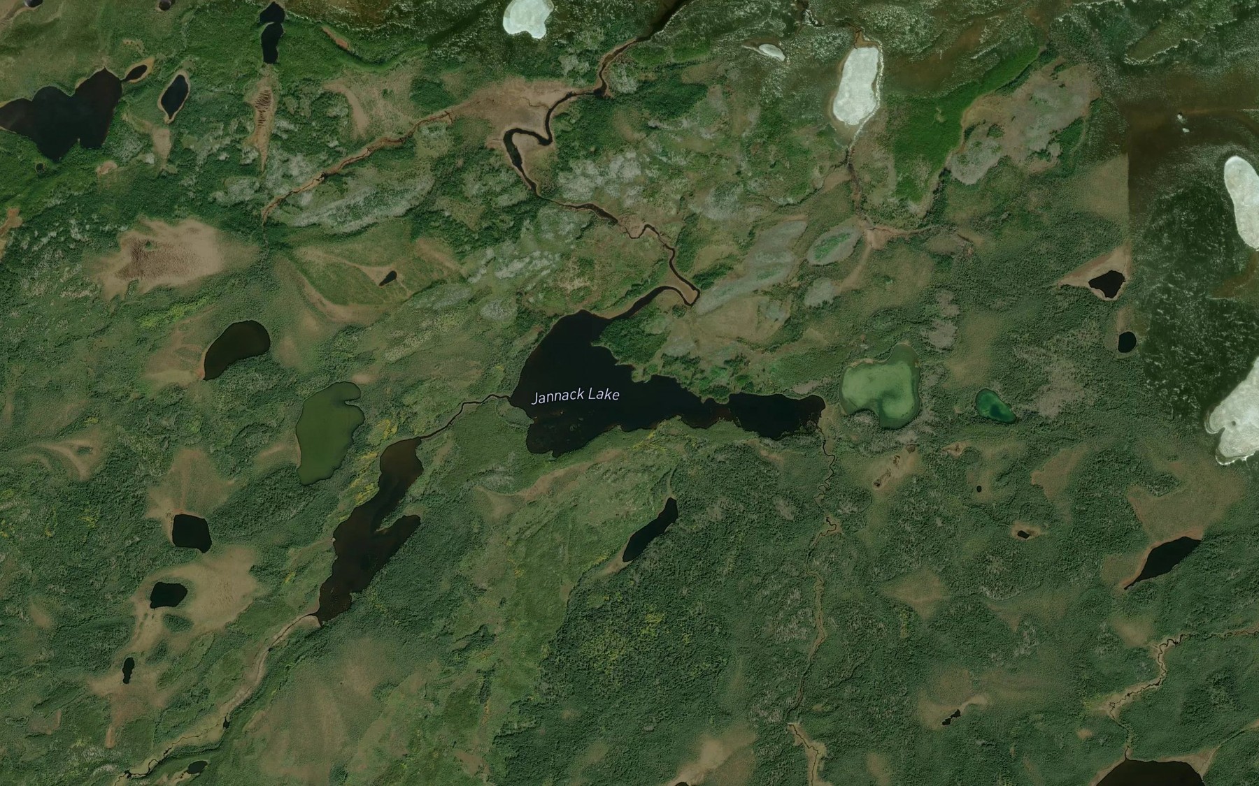 Satellite map of the Jannack Lake