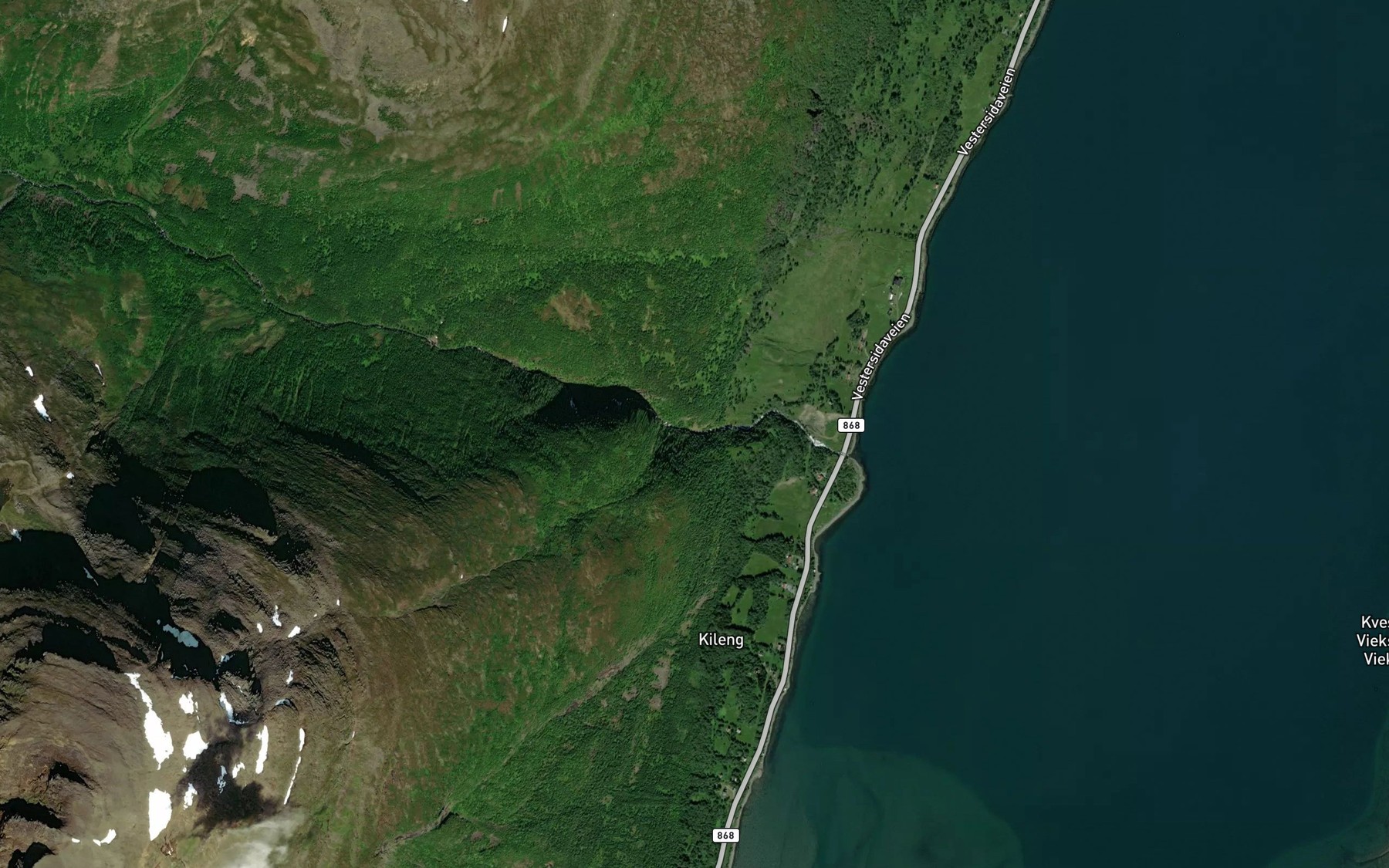 Satellite map of the Daloelva