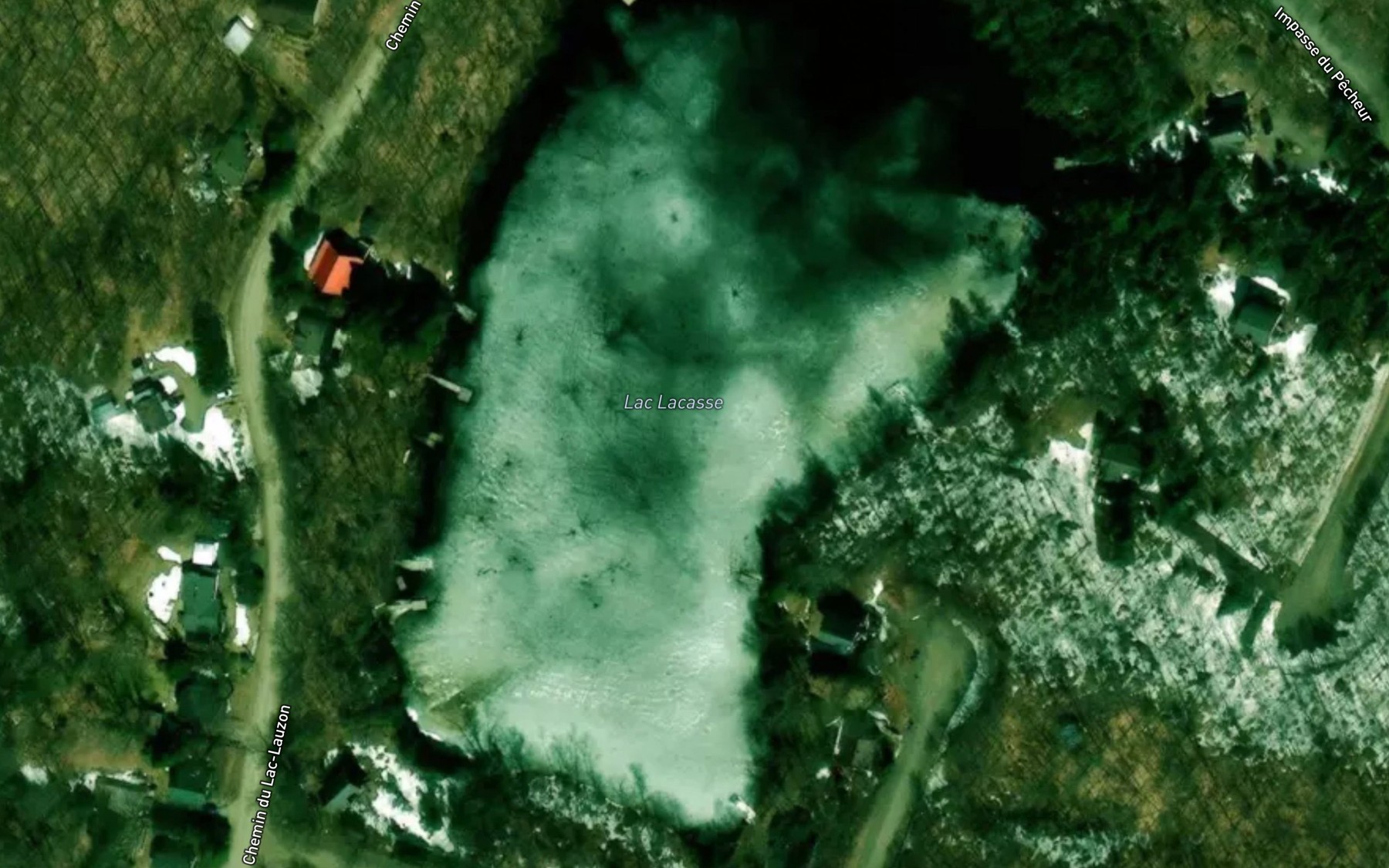 Satellite map of the Lac Lacasse