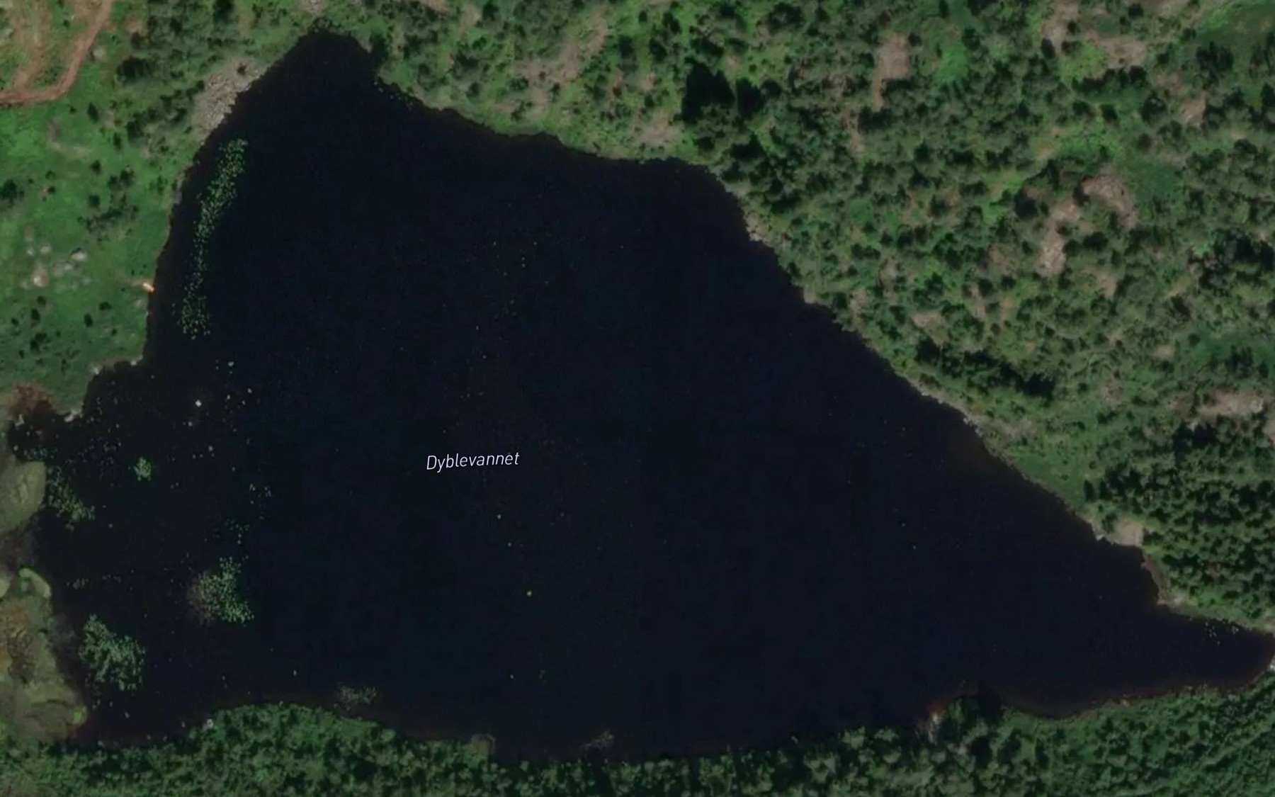 Satellite map of the Dyblevannet