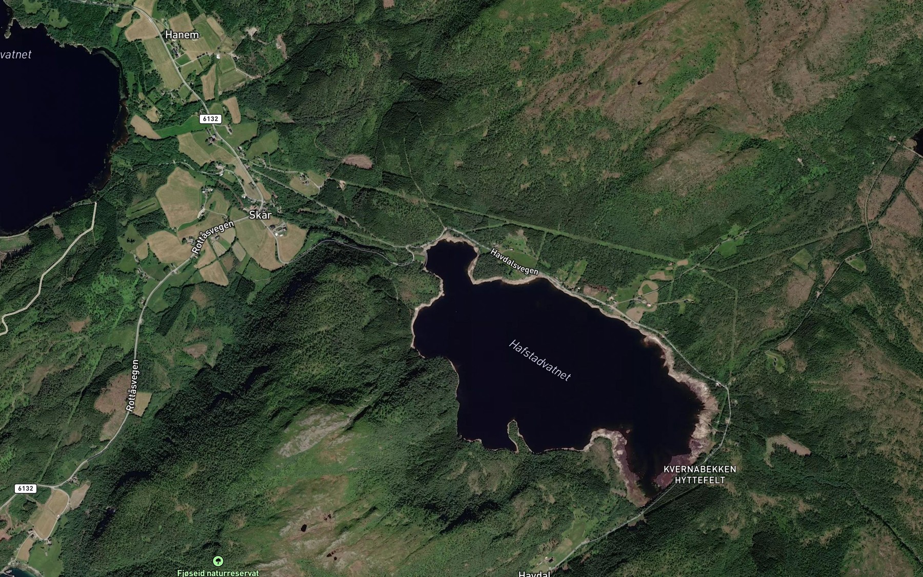 Satellite map of the Myravatnet