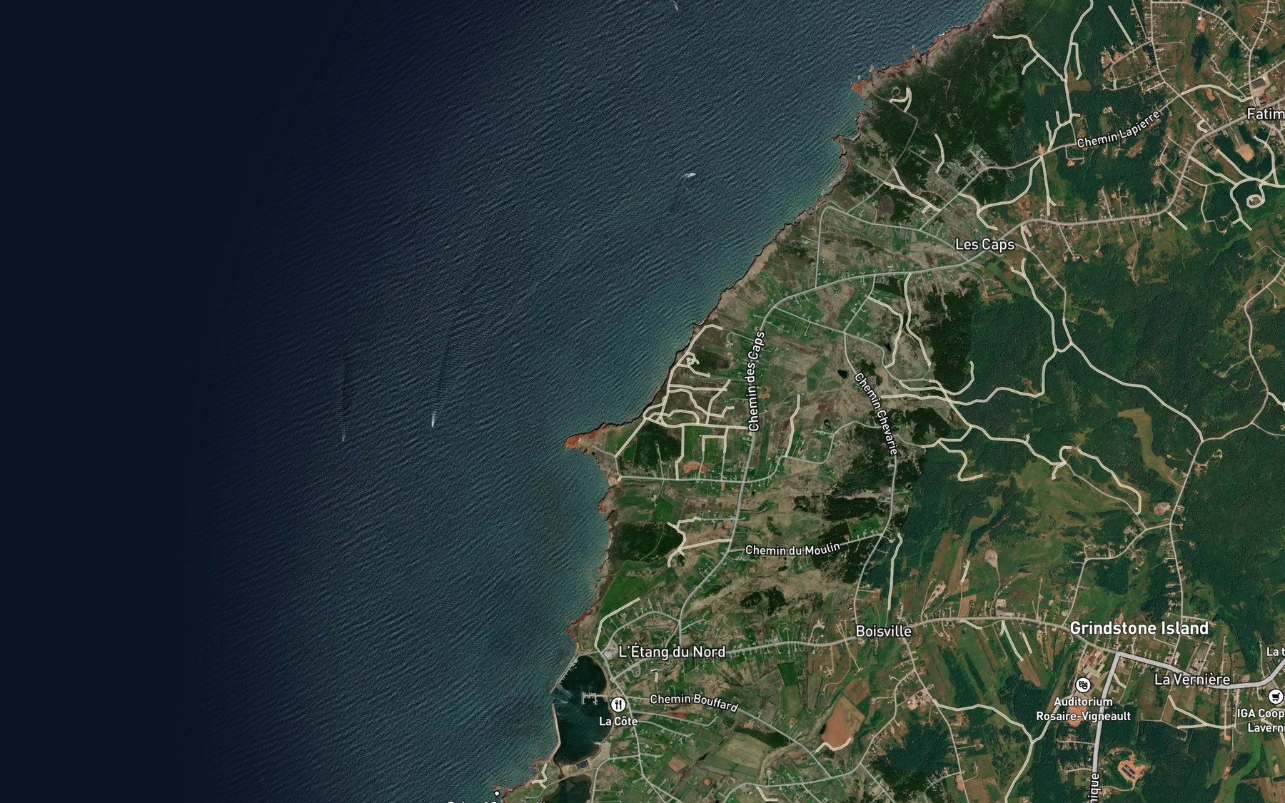 Satellite map of the Anse a Alphonse