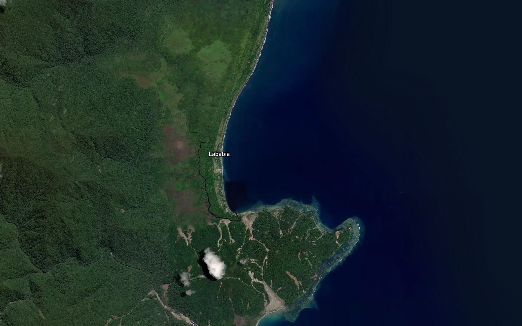 Satellite map of the Nassau Bay