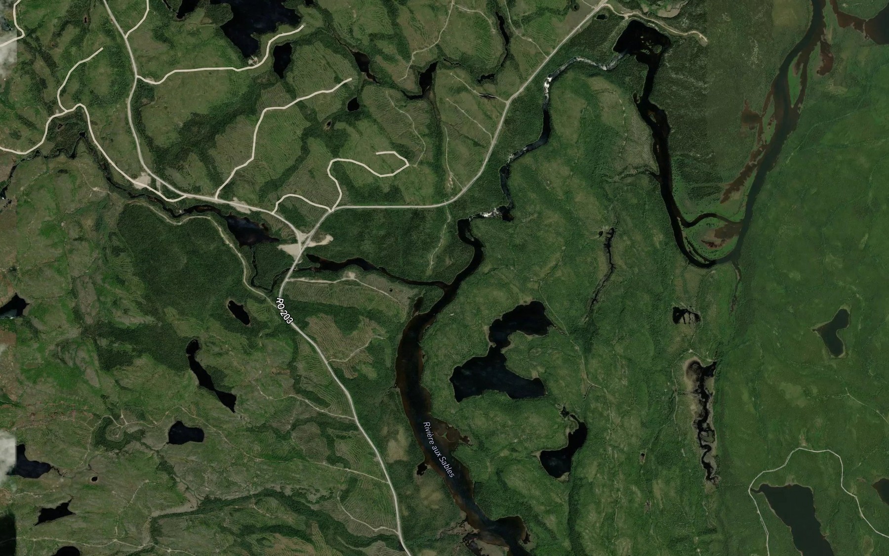 Satellite map of the Ruisseau Elephant