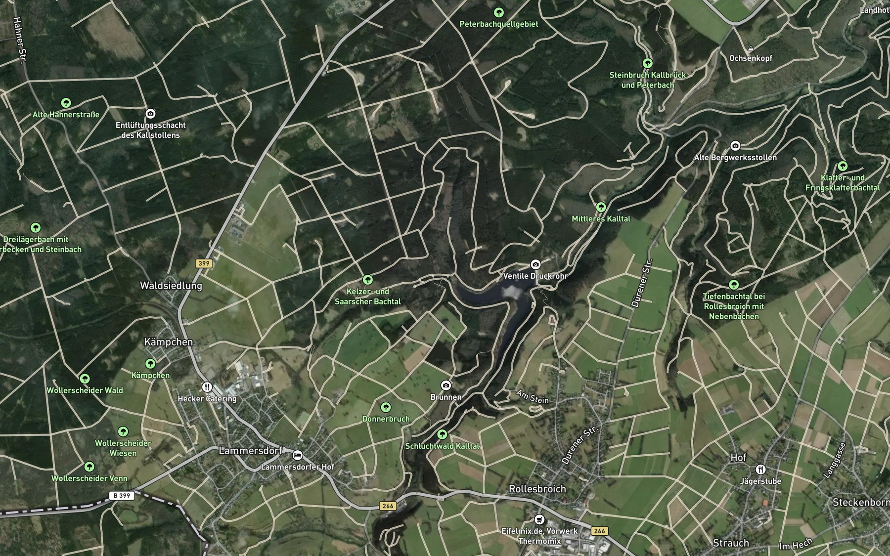 Satellite map of the Keltzerbach