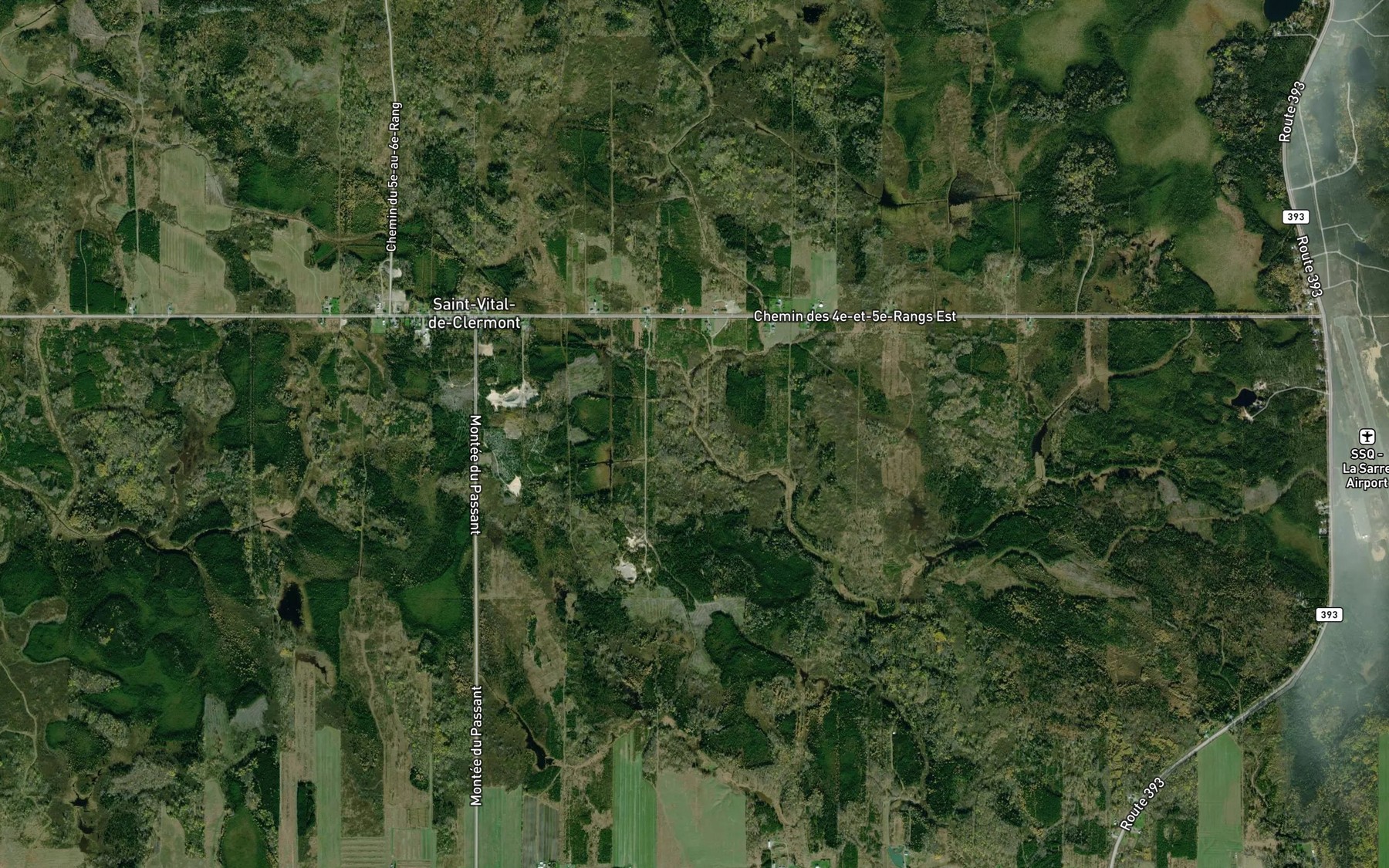 Satellite map of the Branche Charron