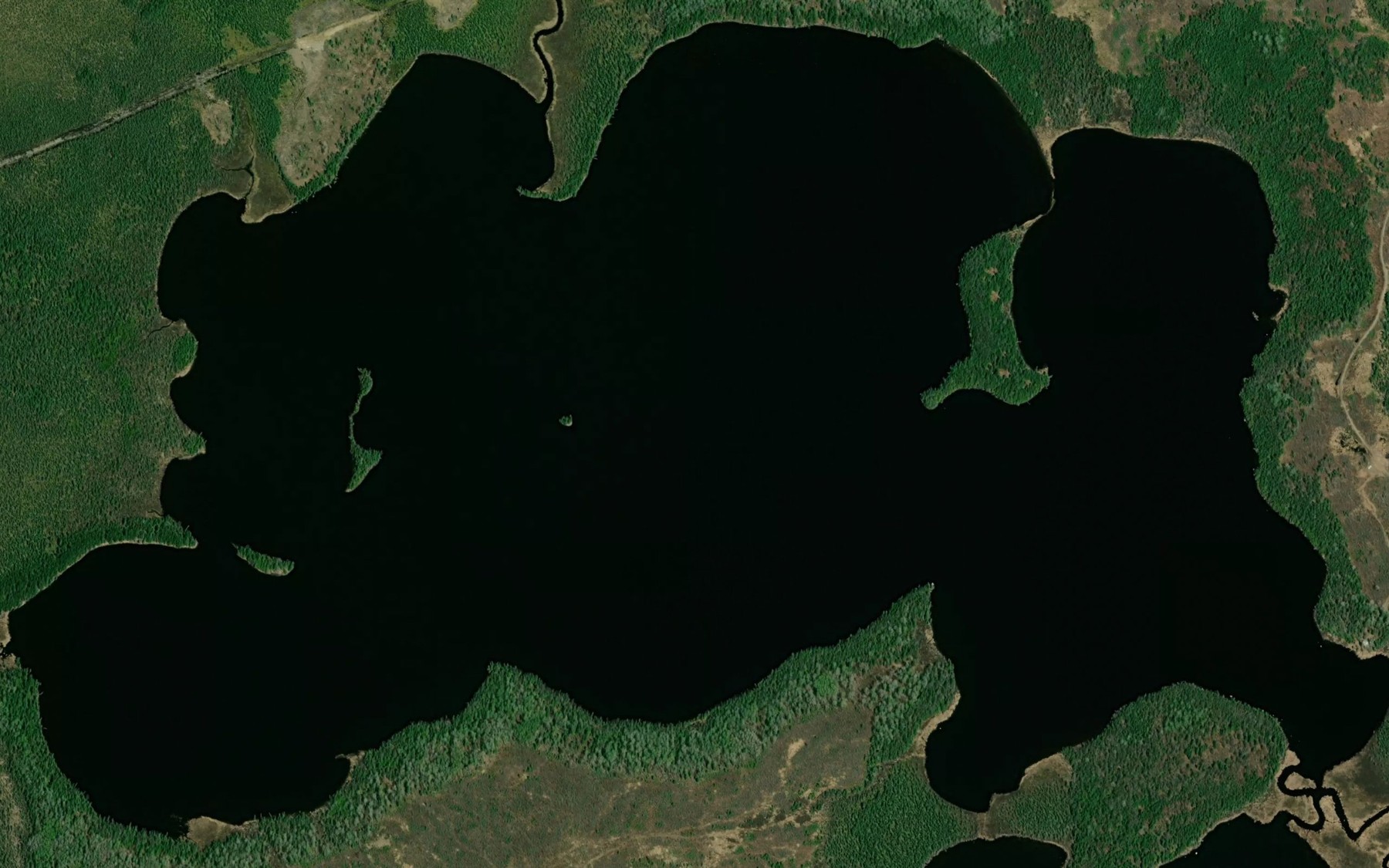 Satellite map of the Lower Kaogomok Lake