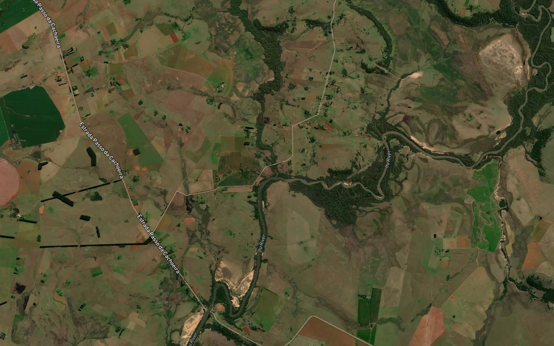 Satellite map of the Arroio Curucu