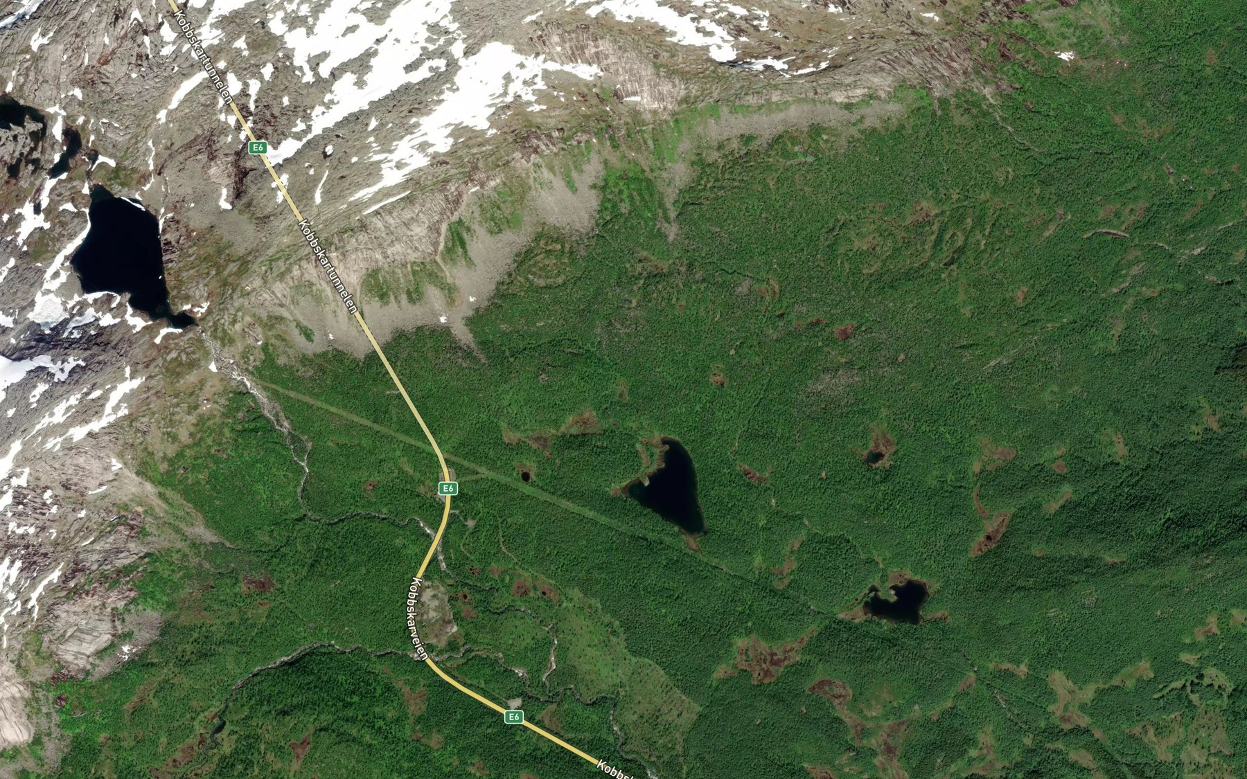 Satellite map of the Kjeltjonna