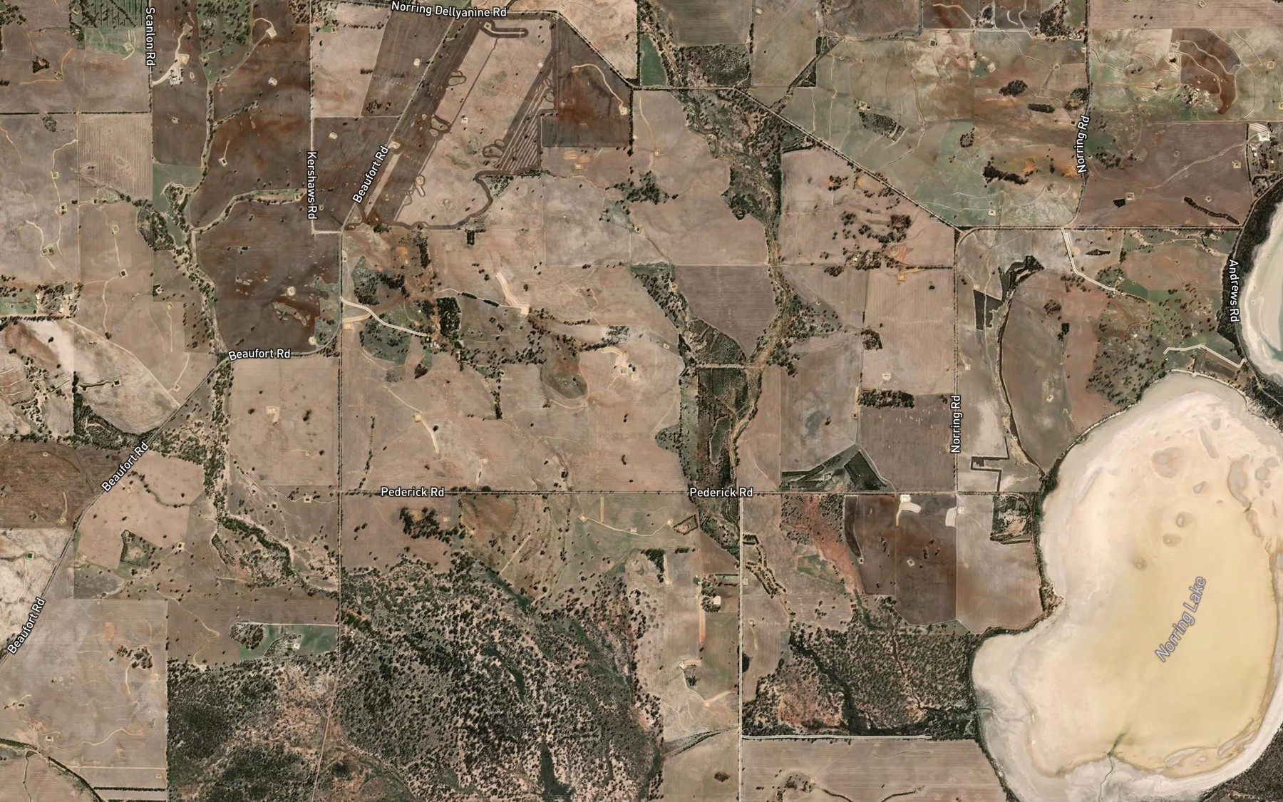 Satellite map of the Boyerine Creek