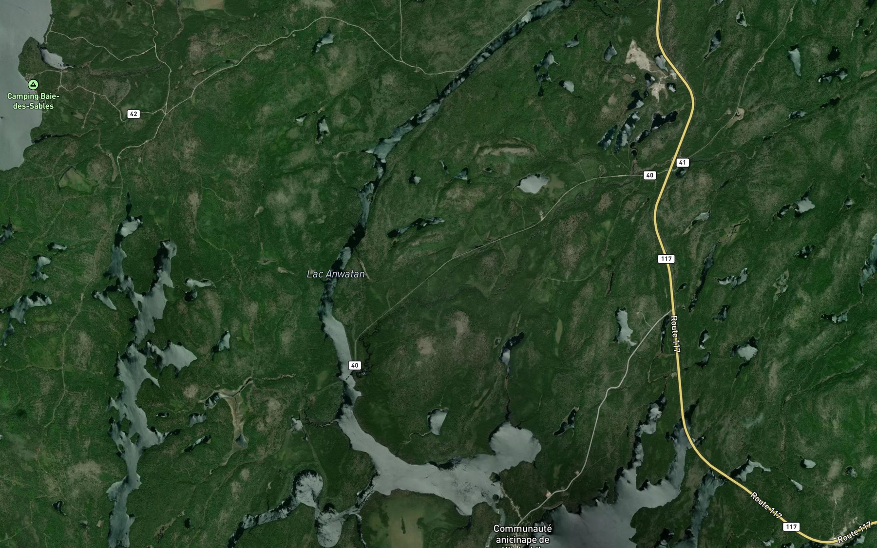 Satellite map of the Lac Anwatan