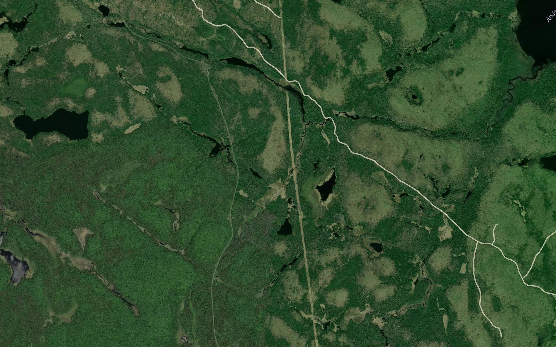 Satellite map of the Little Pinewater Creek