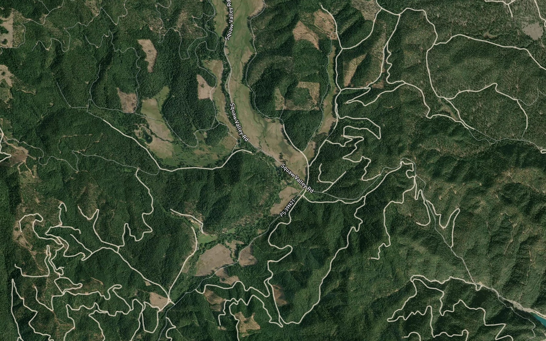Satellite map of the Connor Creek