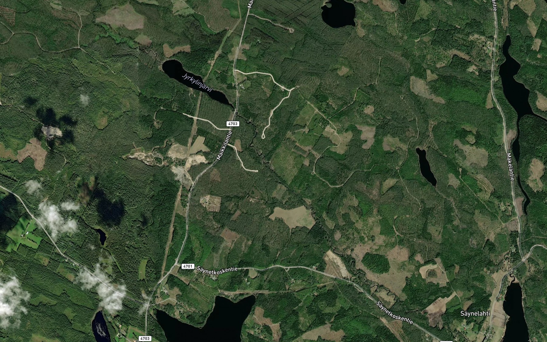 Satellite map of the Oravintammi