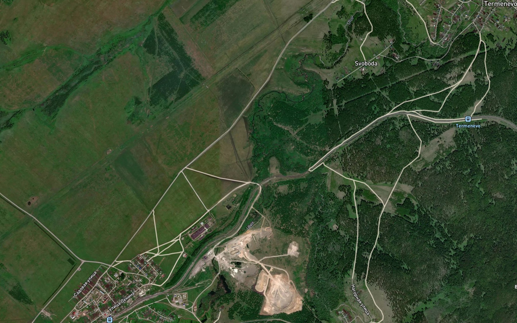 Satellite map of the Saliaz