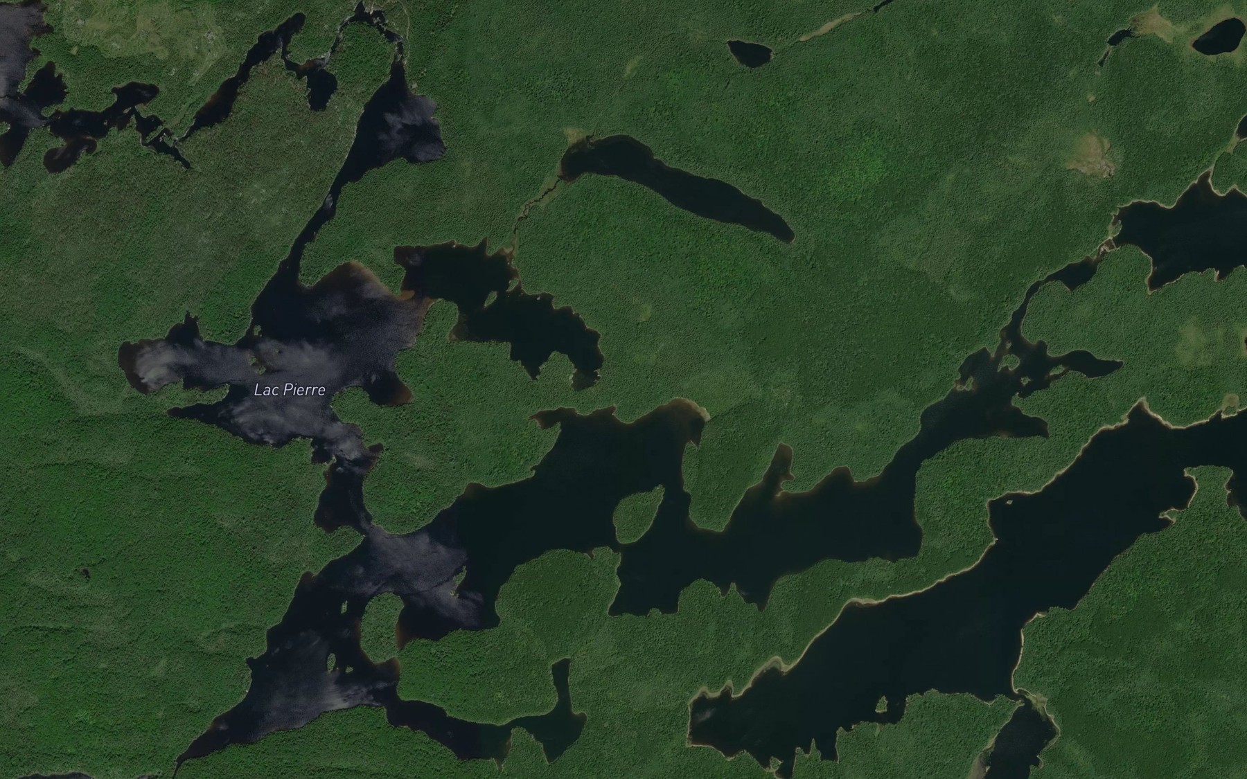 Satellite map of the Lac Pierre