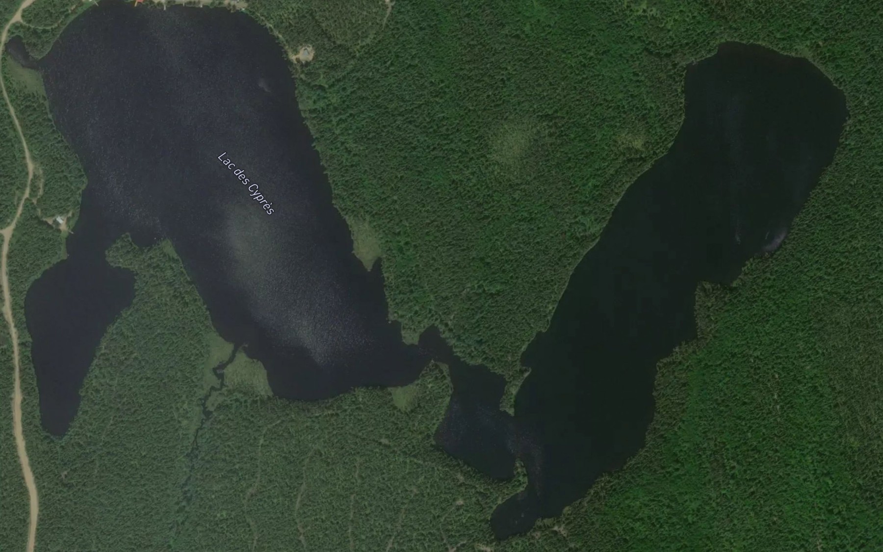 Satellite map of the Lac des Cypres