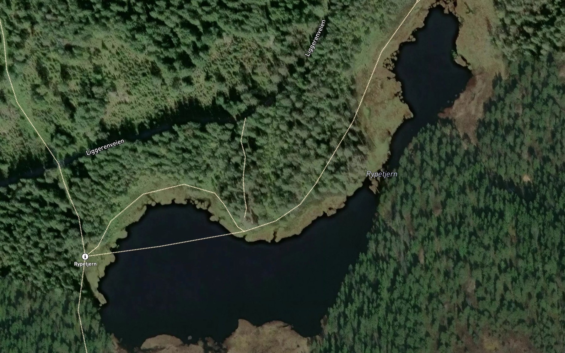 Satellite map of the Rypetjern