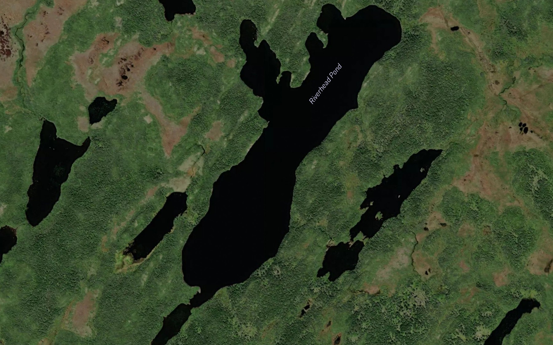 Satellite map of the Riverhead Pond