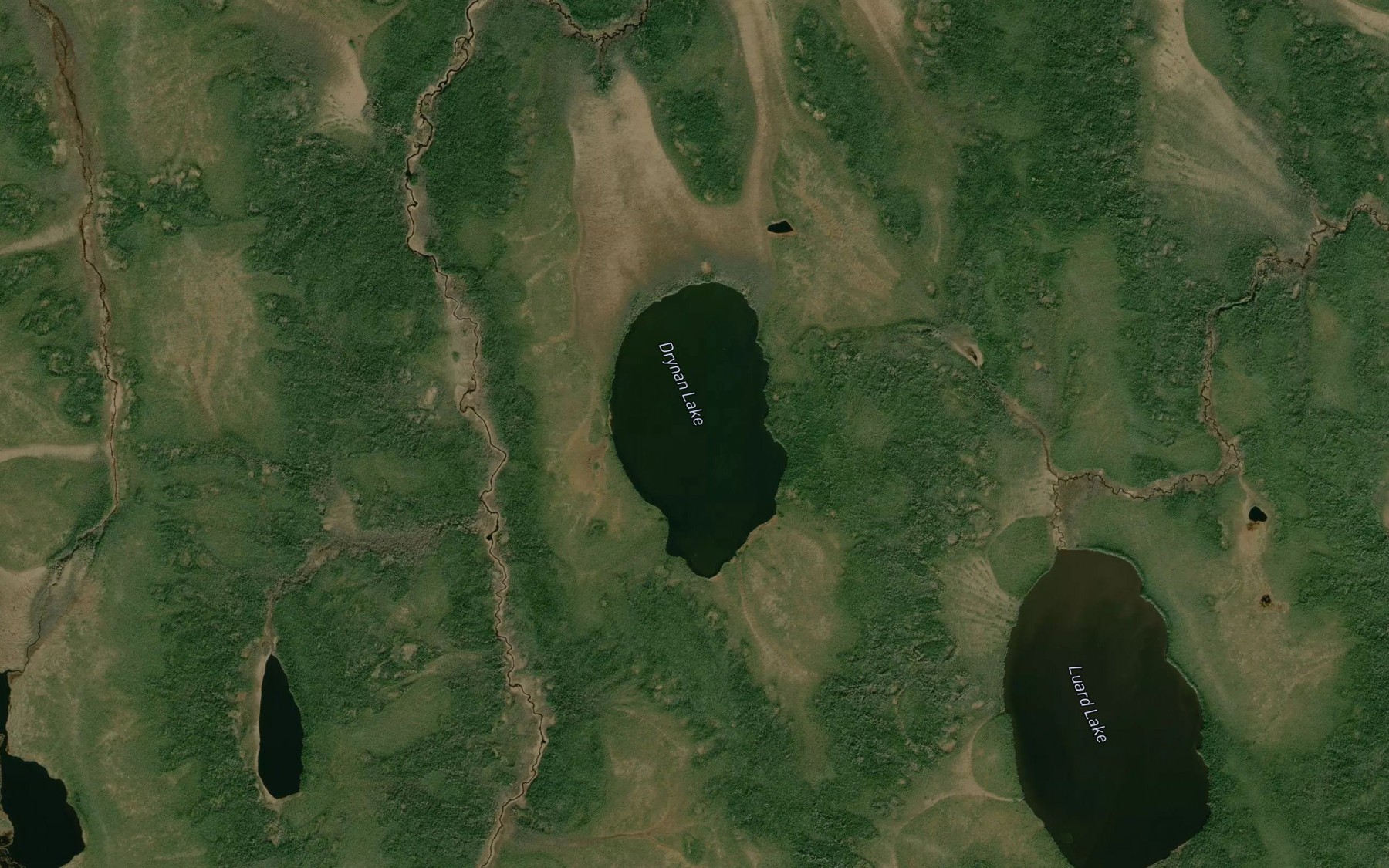 Satellite map of the Drynan Lake