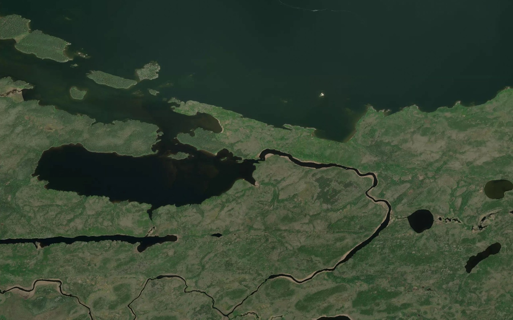 Satellite map of the Piskominahikoska River