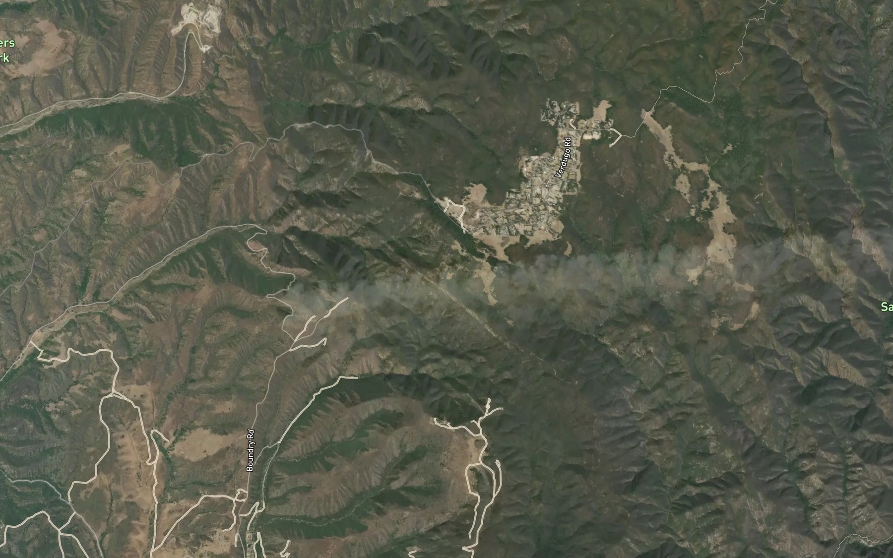 Satellite map of the Los Chinos Spring