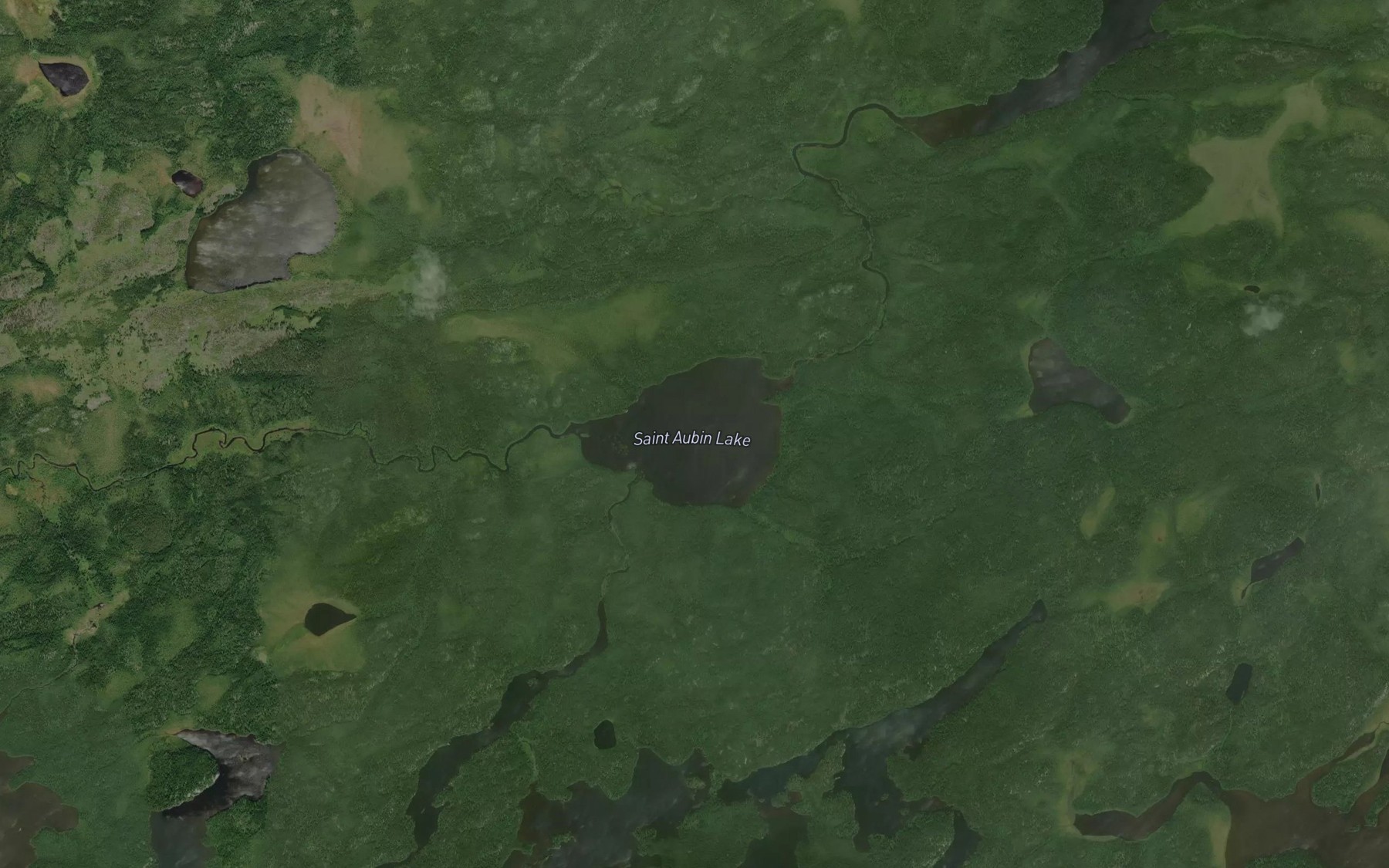 Satellite map of the St. Aubin Lake