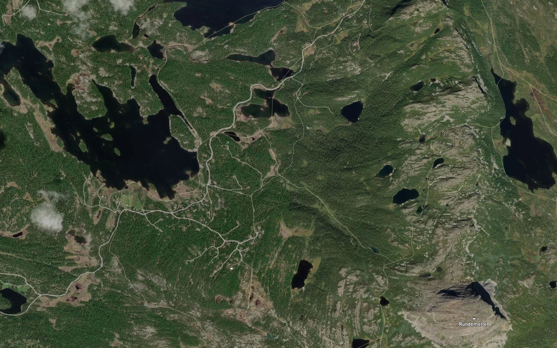 Satellite map of the Djupedalsbekken
