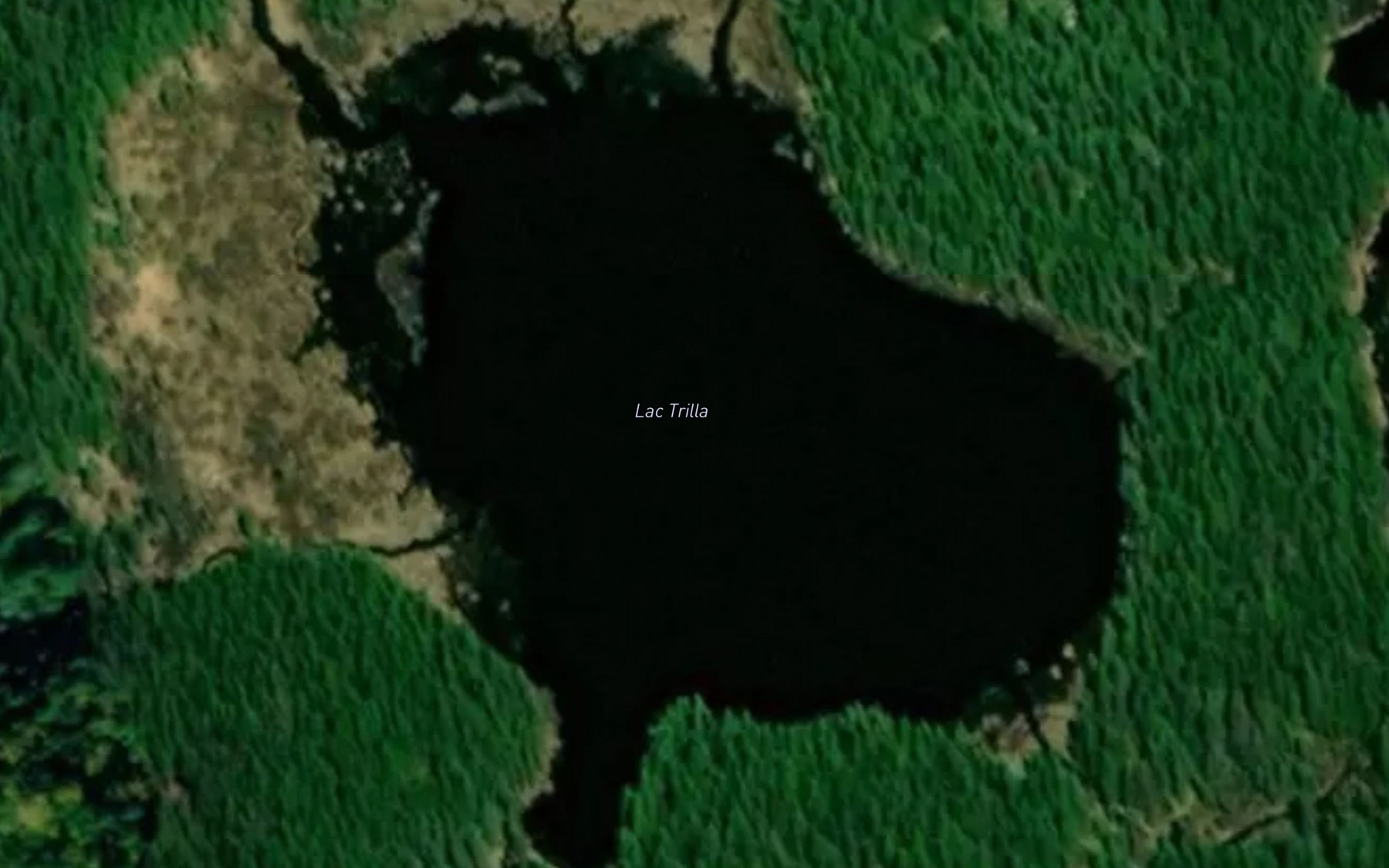 Satellite map of the Lac Trilla