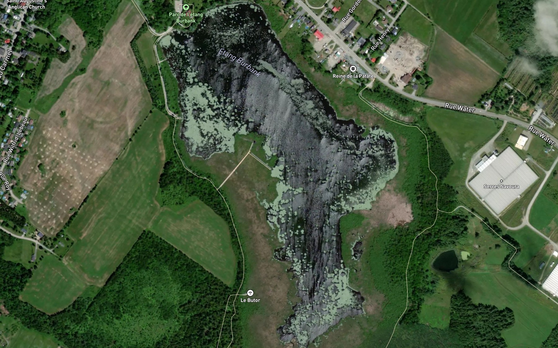 Satellite map of the Etang Burbank